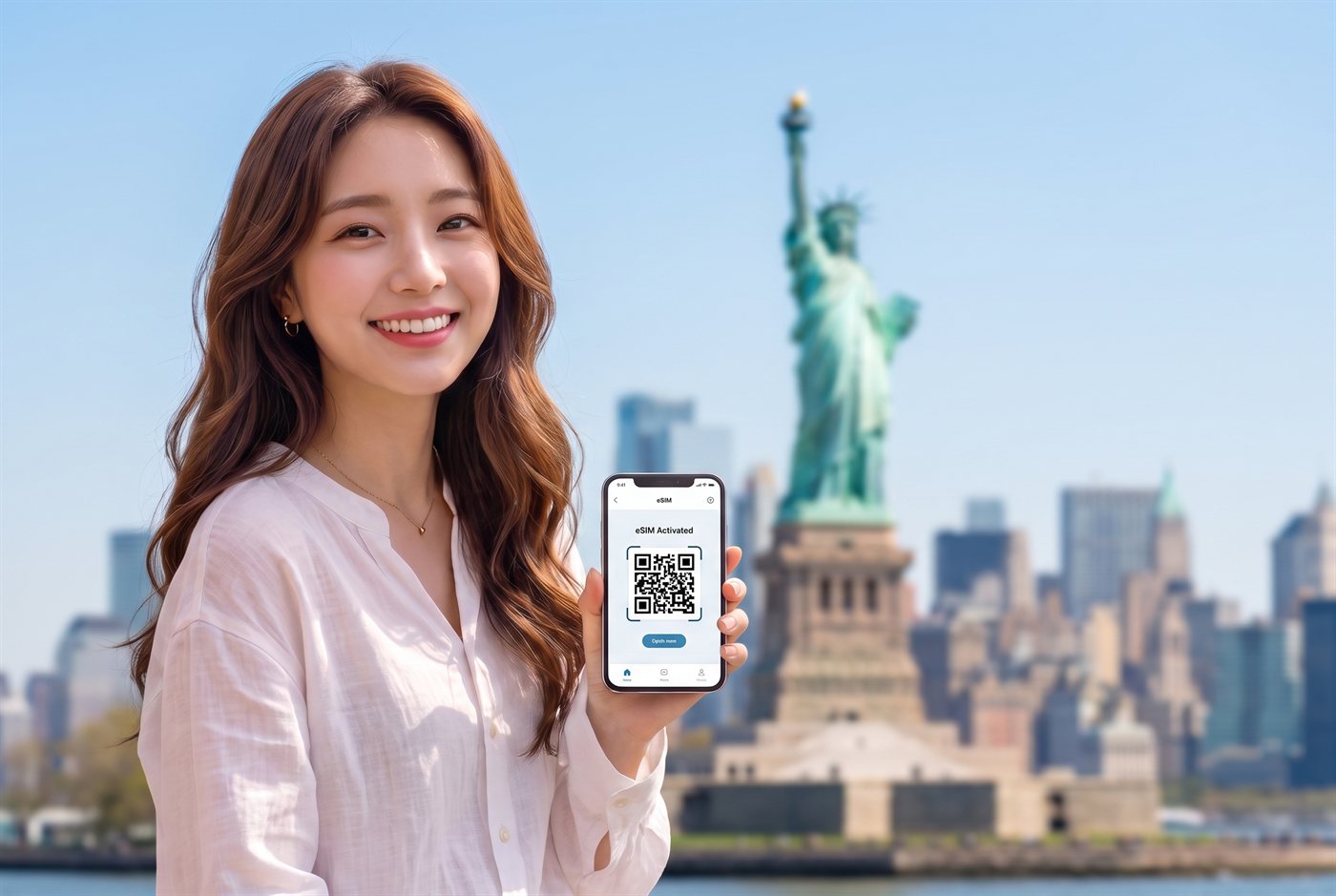 미국 eSIM - QR코드 스캔으로 1분 만에 데이터 연결